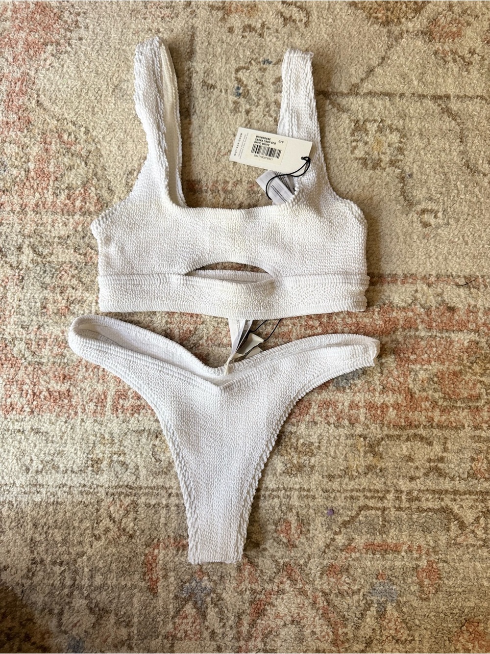bond-eye Australia Sasha Crop & Sinner Bikini Set Optic White NWT O/S
